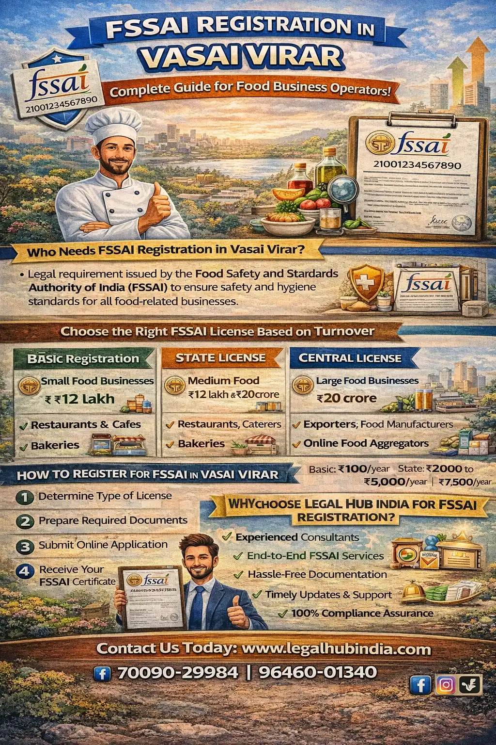 fssai registration in vasai virar food license apply online
