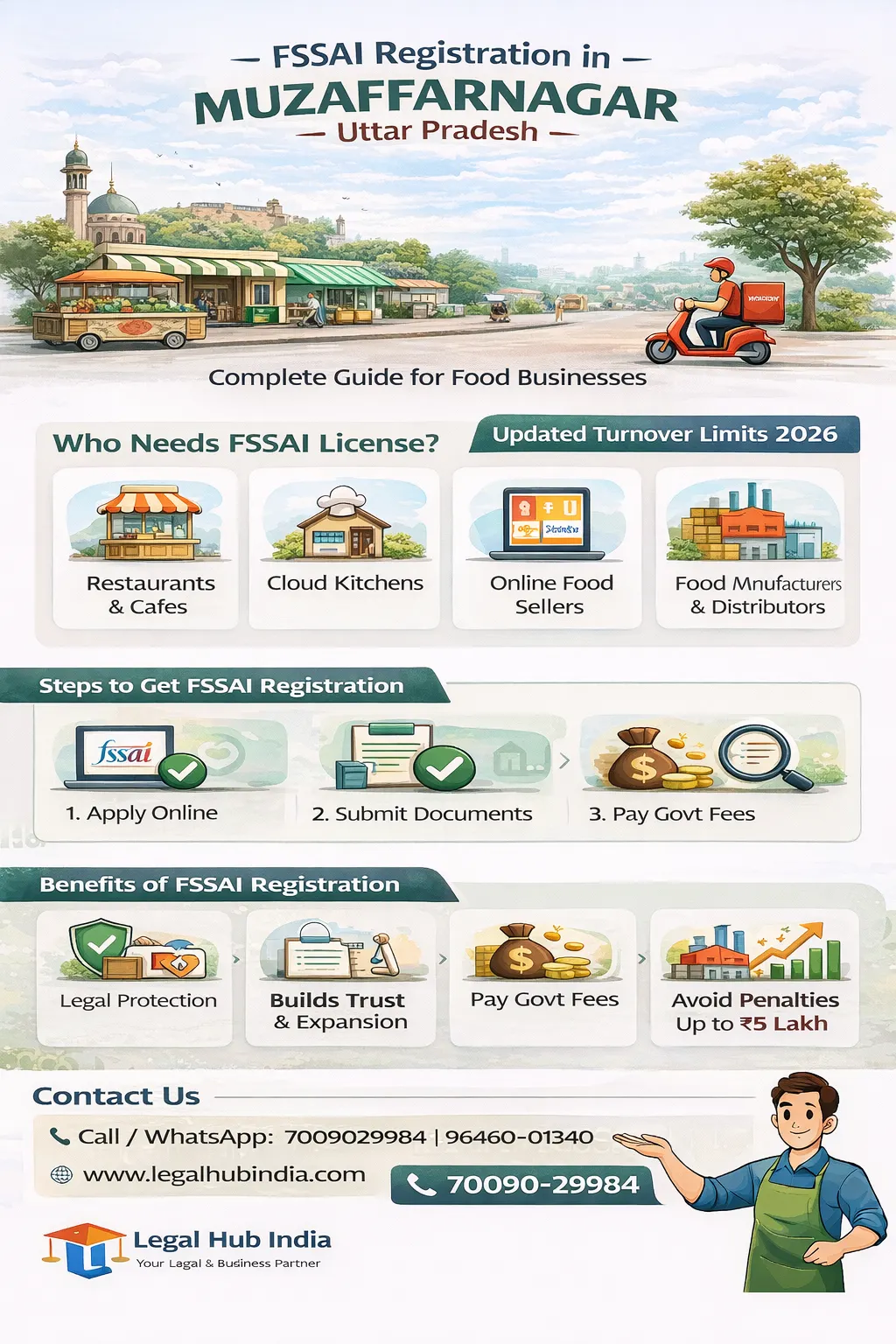 fssai registration in muzaffarnagar uttar pradesh apply online food license